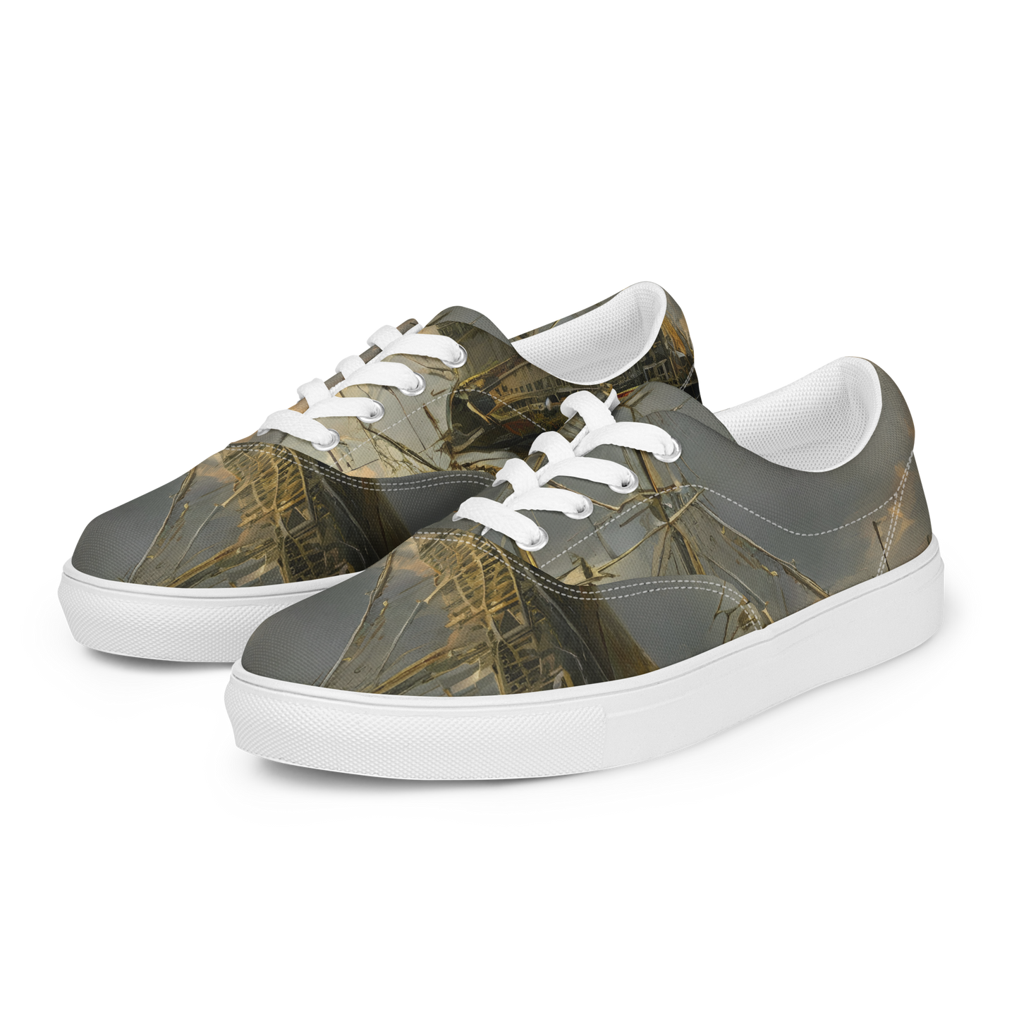 Men's Lace-Up Canvas Shoes - Ethereal Armada