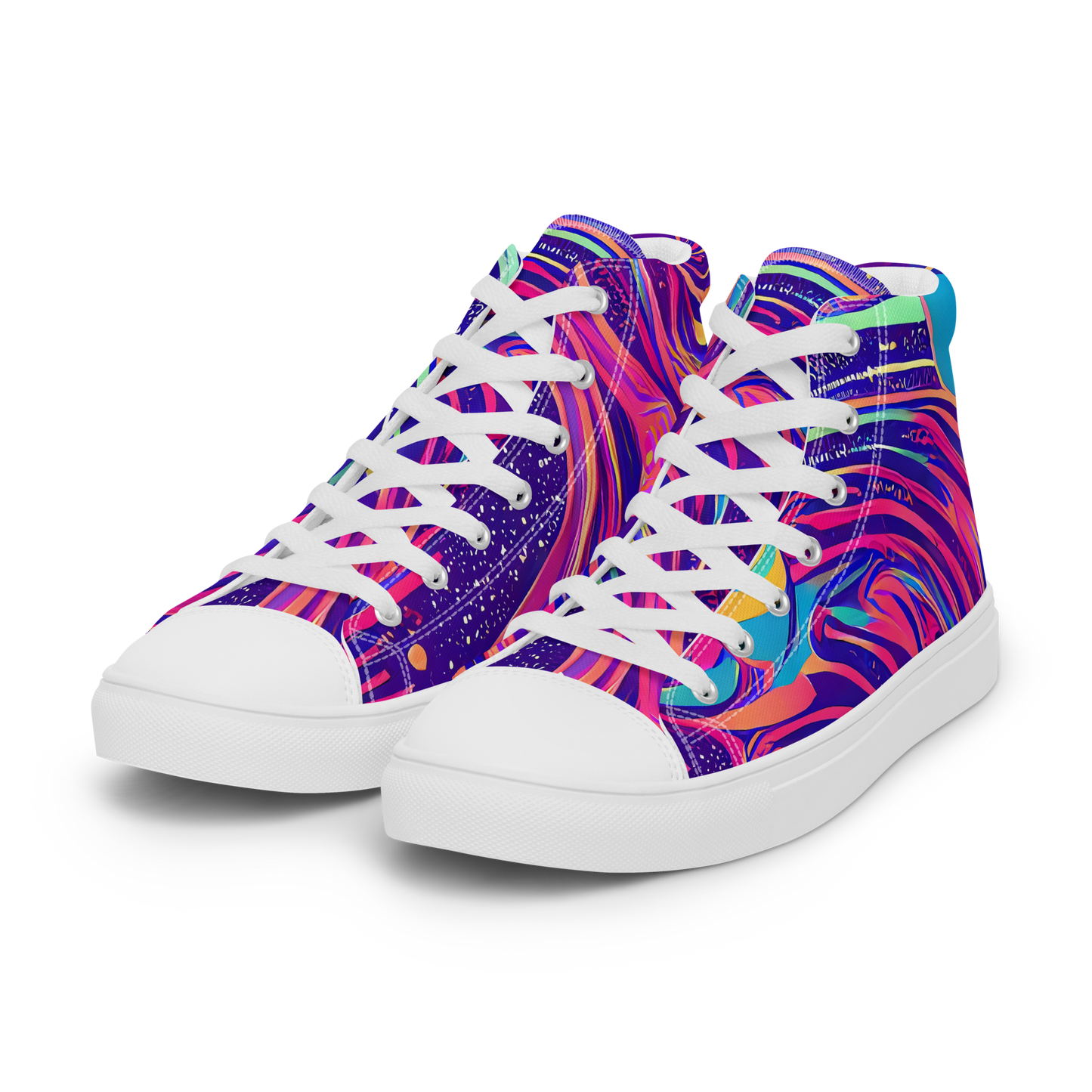 Men's High Top Canvas Shoes - Nebula Noodles