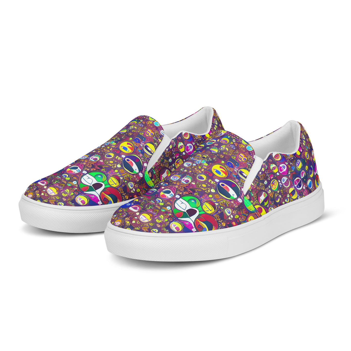 Women's Slip-On Canvas Shoes - Eyes of Enchantment