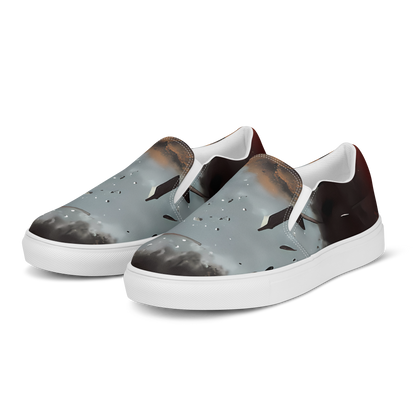 Men's Slip-On Canvas Shoes - Celestial Collision