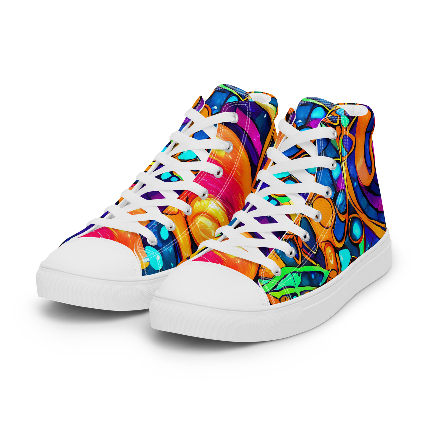 Women's High Top Canvas Shoes - Iridescent Nebula