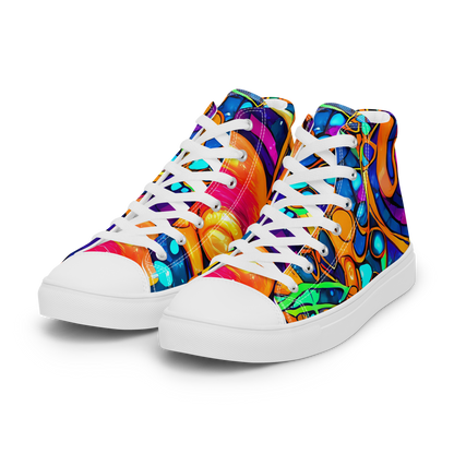 Women's High Top Canvas Shoes - Iridescent Nebula