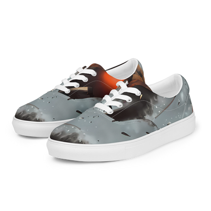 Women's Lace-Up Canvas Shoes - Celestial Collision