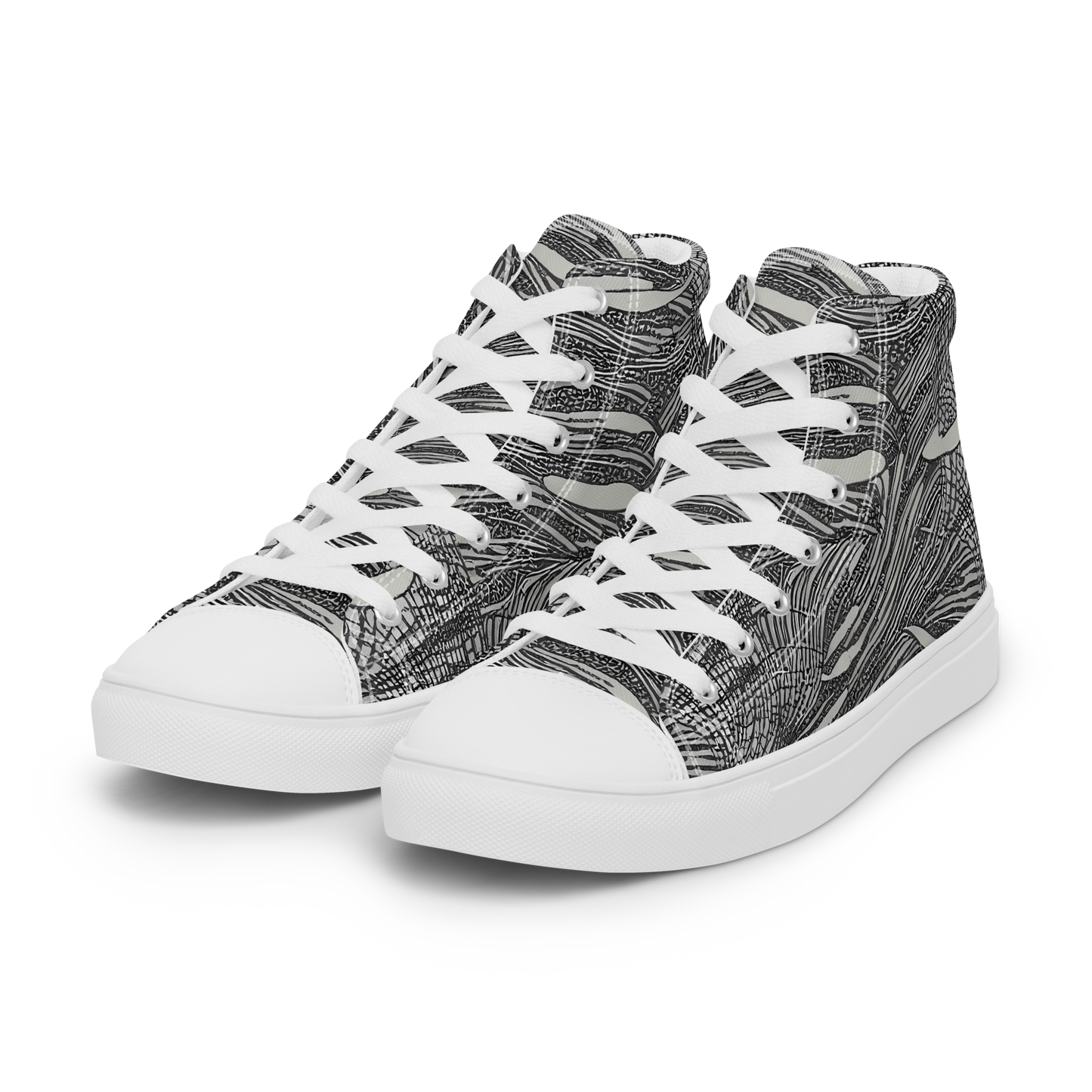 Women's High Top Canvas Shoes - Sable Currents