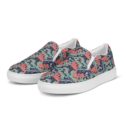 Men's Slip-On Canvas Shoes - Cosmic Coral