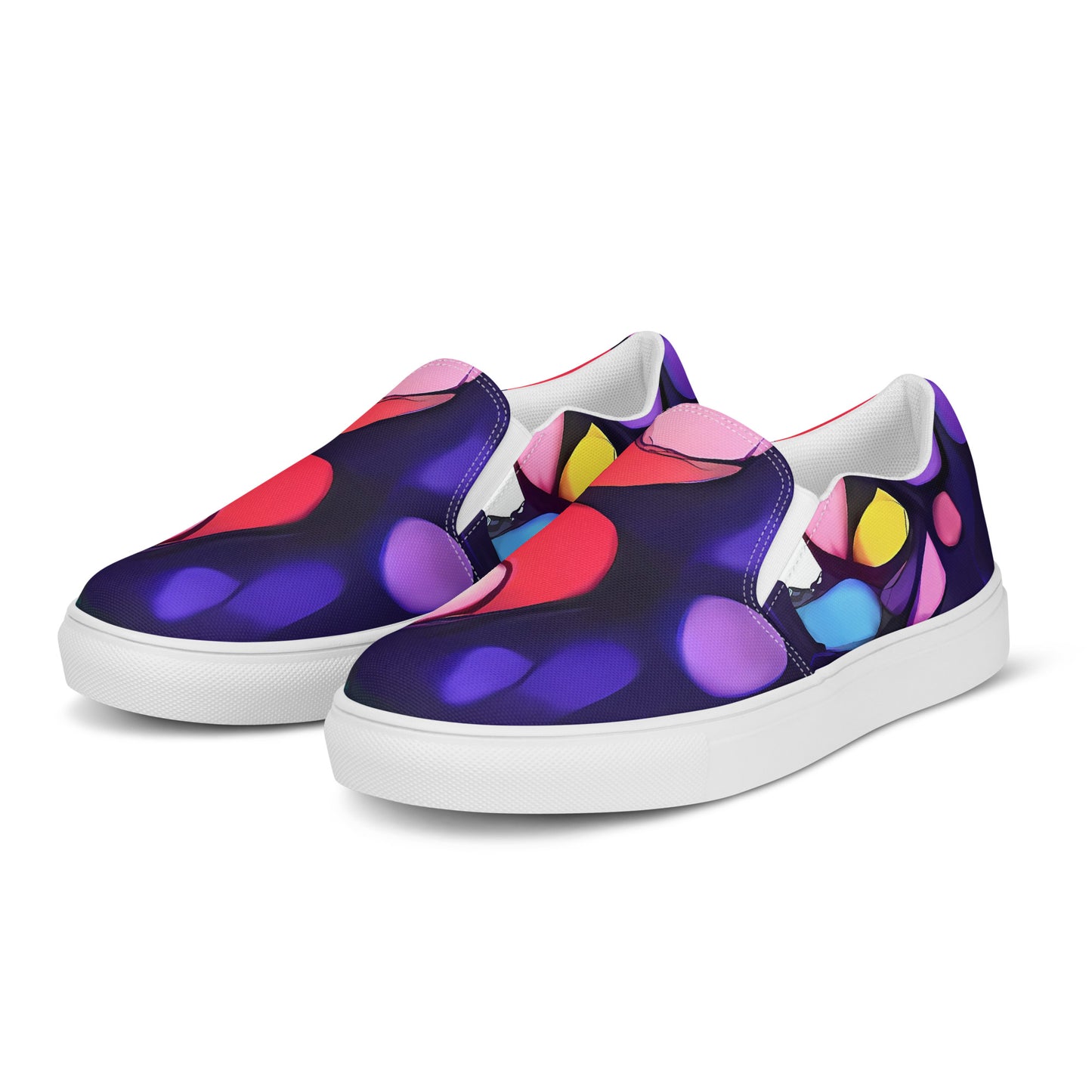 Women's Slip-On Canvas Shoes - Bubble Fantasia