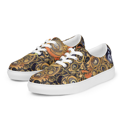 Women's Lace-Up Canvas Shoes - Crescent Echoes