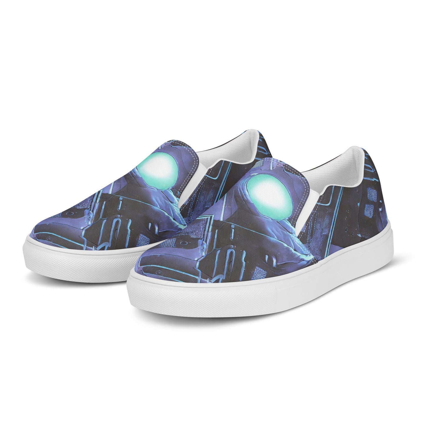 Women's Slip-On Canvas Shoes - Galactic Circuit
