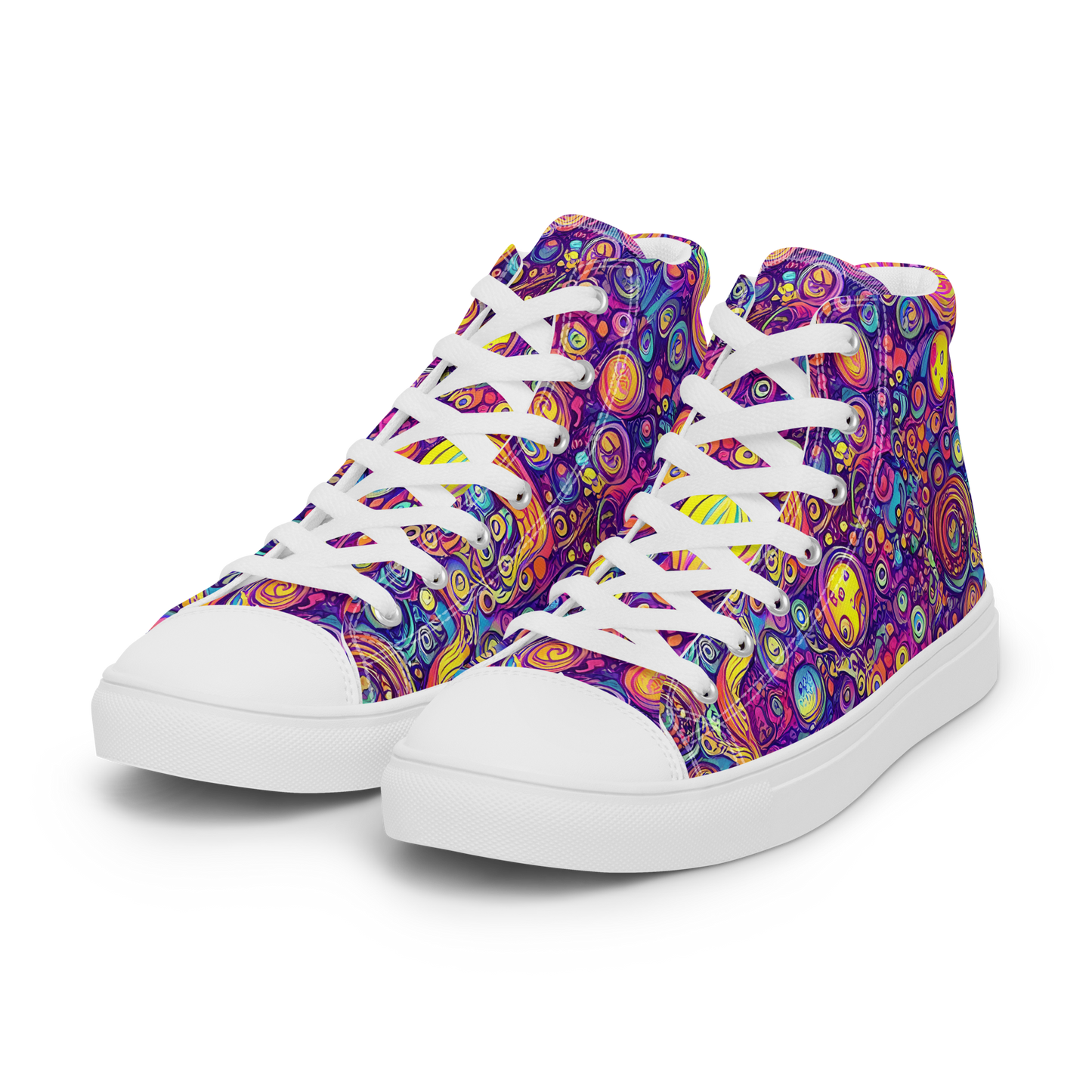 Women's High Top Canvas Shoes - Festival of Whimsy