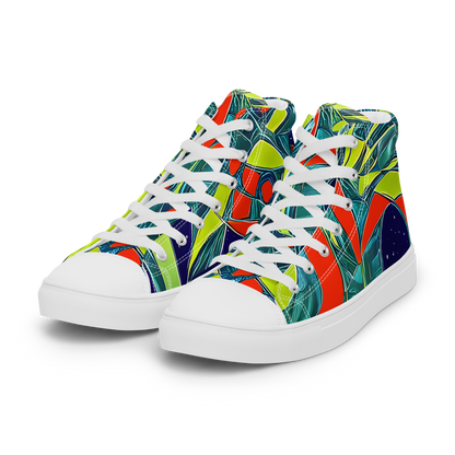 Men's High Top Canvas Shoes - Harmonic Mirage