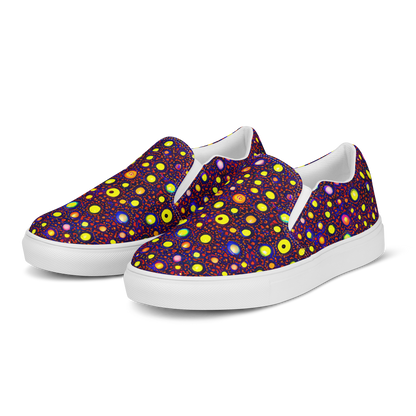 Women's Slip-On Canvas Shoes - Cosmic Dotscape