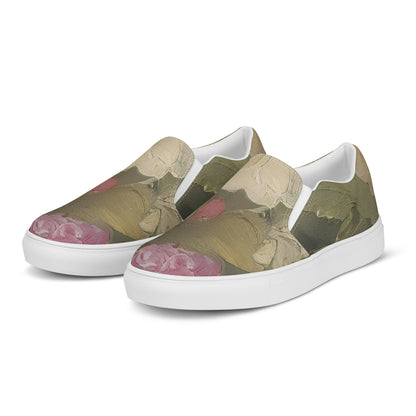 Men's Slip-On Canvas Shoes - Blossoms in Harmony