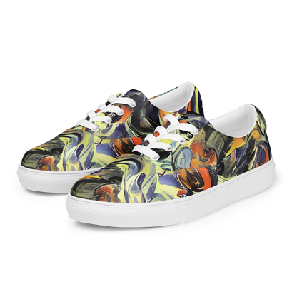 Women's Lace-Up Canvas Shoes - Twilight Chaos