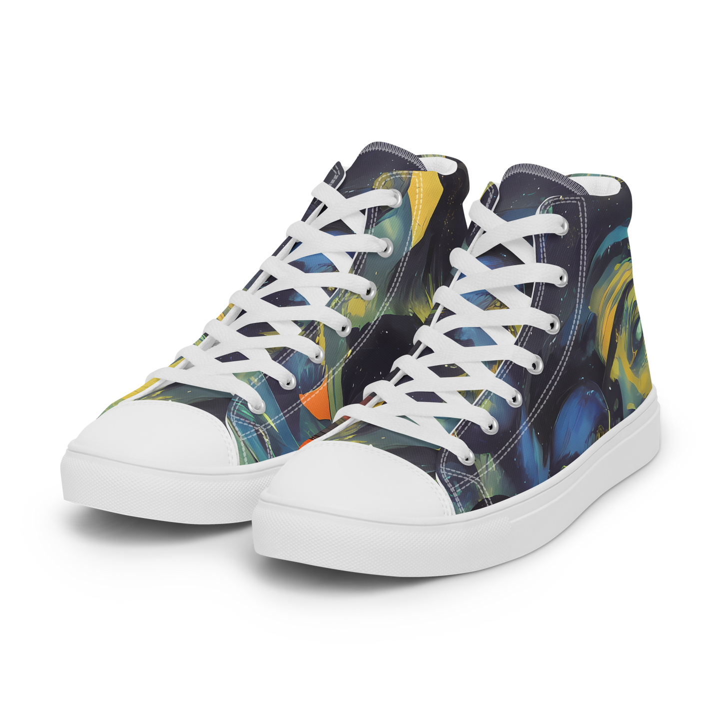 Men's High Top Canvas Shoes - Vivid Visage