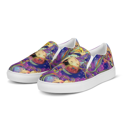 Men's Slip-On Canvas Shoes - Spiral of Stardust