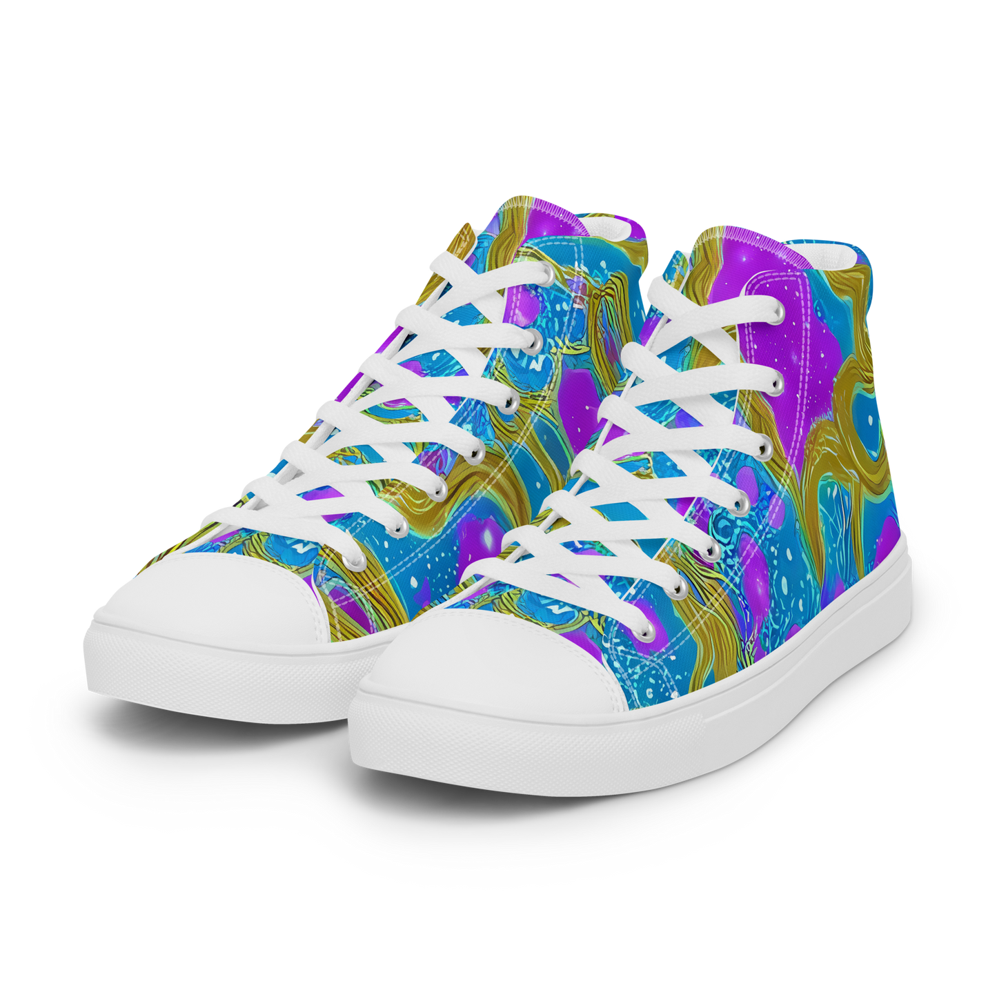 Women's High Top Canvas Shoes - Mystic Waves