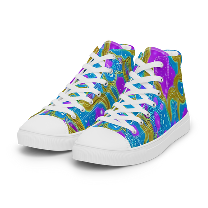 Women's High Top Canvas Shoes - Mystic Waves