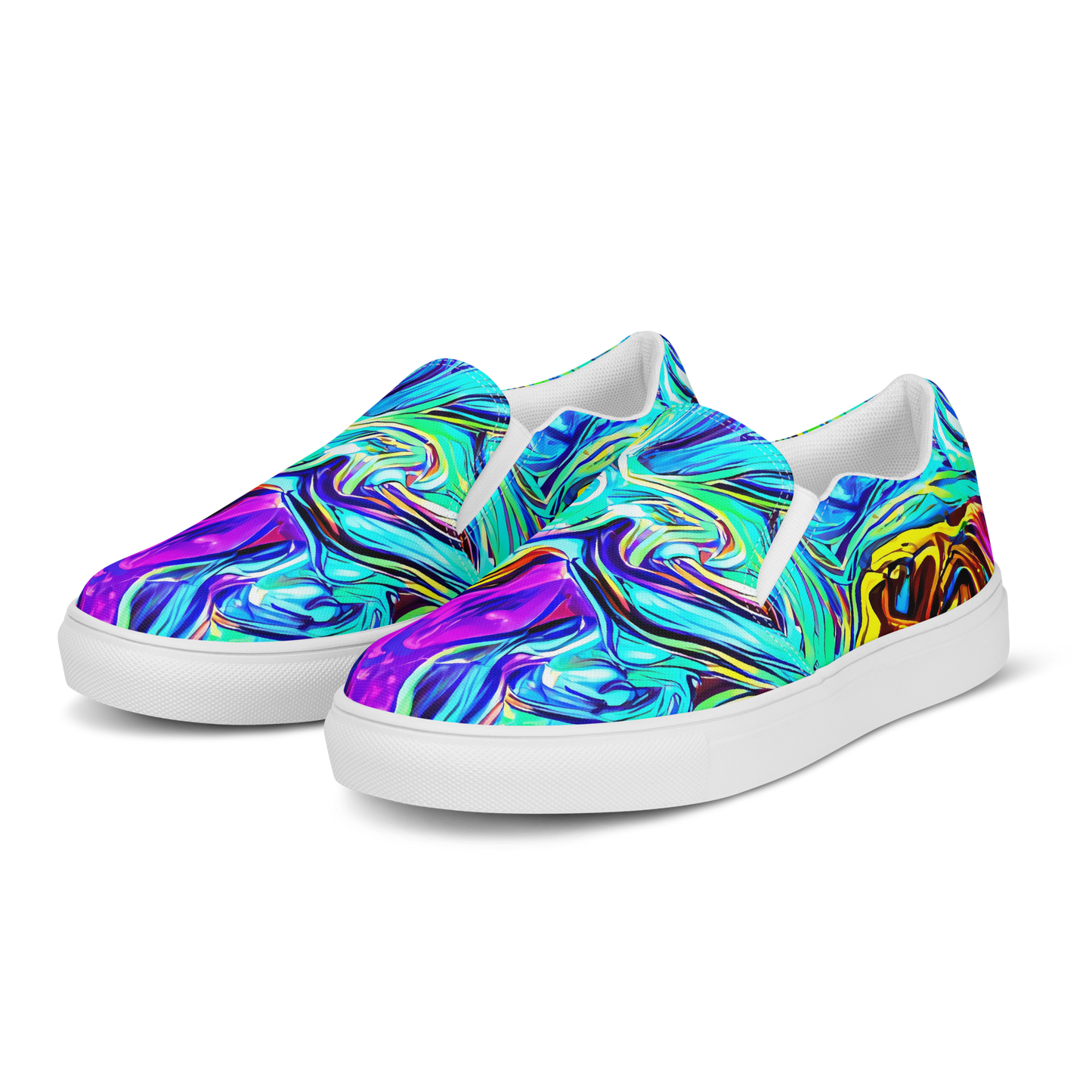 Men's Slip-On Canvas Shoes - Mystic Iridescence