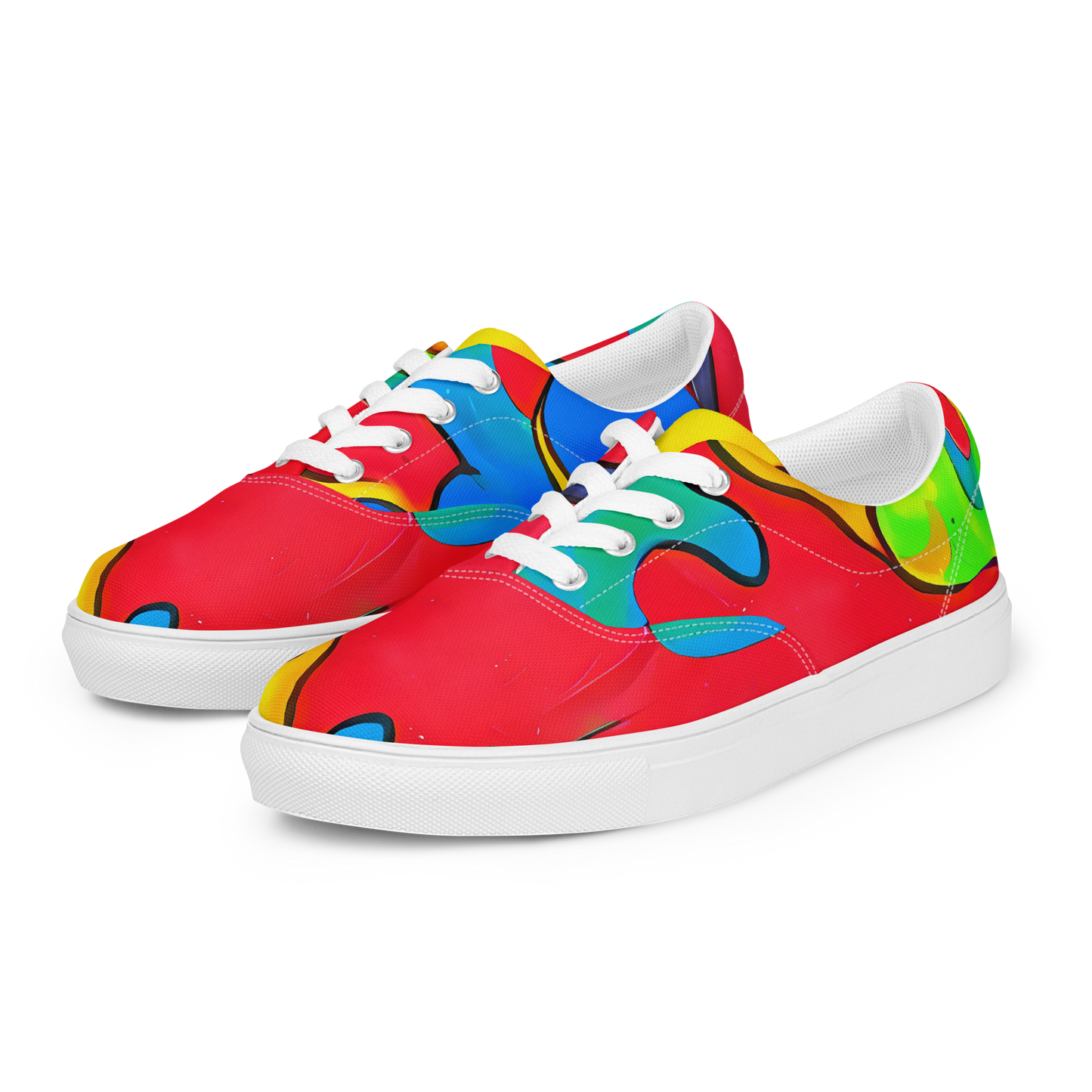 Women's Lace-Up Canvas Shoes - Splash of Joy