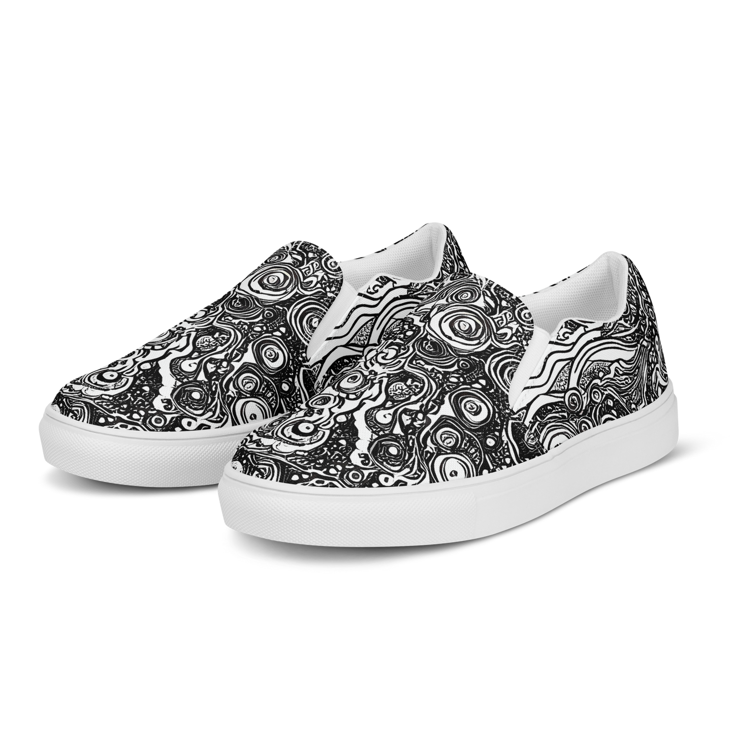 Women's Slip-On Canvas Shoes - Swirling Stories