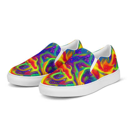 Women's Slip-On Canvas Shoes - Nebula Symphony