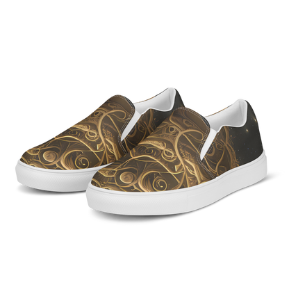 Women's Slip-On Canvas Shoes - Gilded Reverie