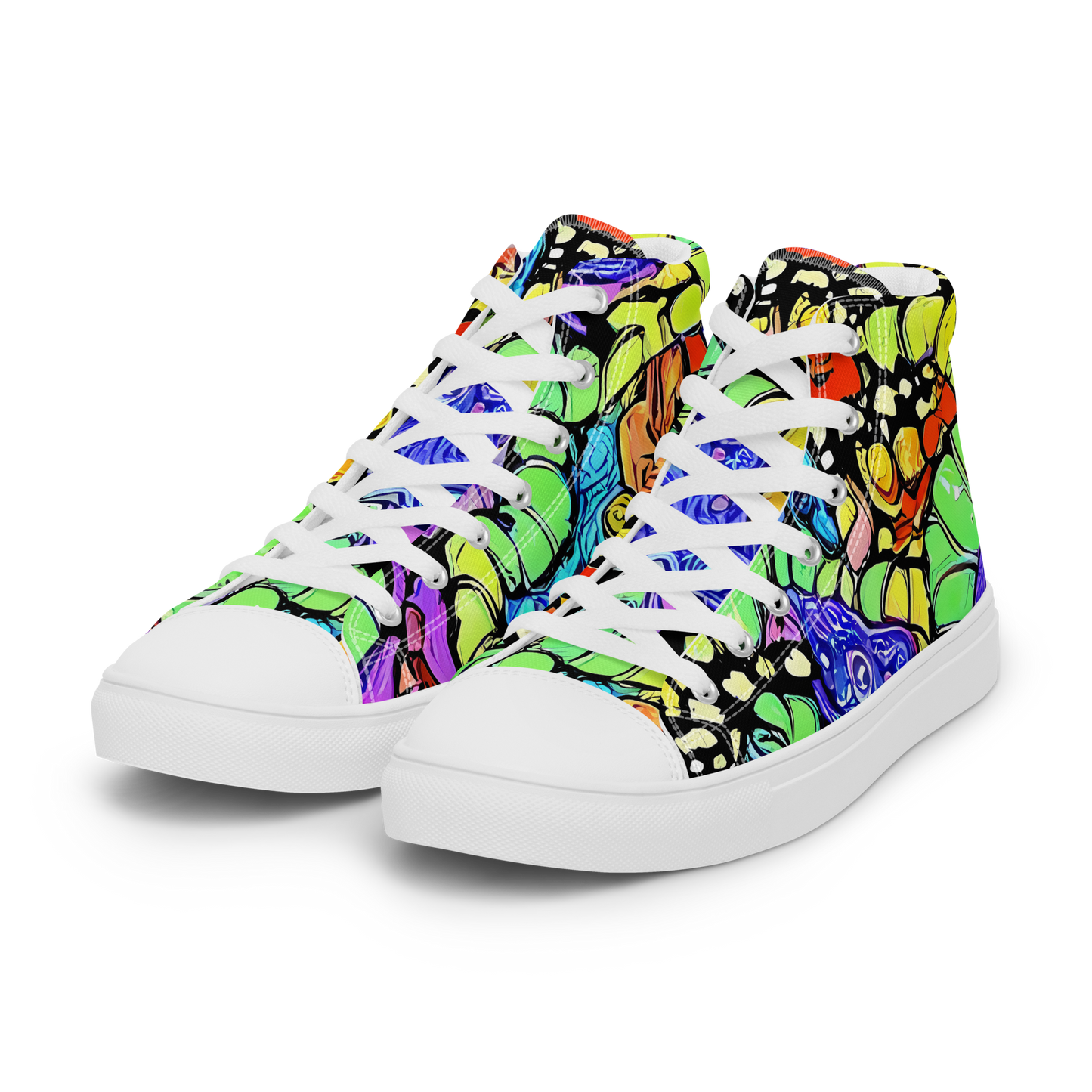 Women's High Top Canvas Shoes - Frostwork Fantasy