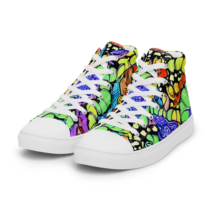 Women's High Top Canvas Shoes - Frostwork Fantasy