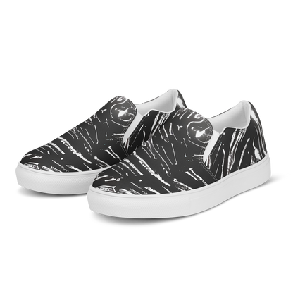 Women's Slip-On Canvas Shoes - Silver Swirl