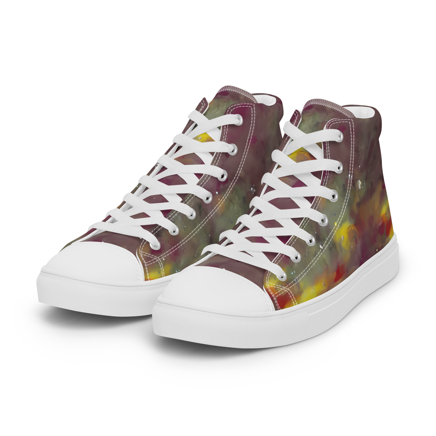 Men's High Top Canvas Shoes - Whispers of Autumn