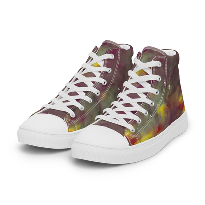 Men's High Top Canvas Shoes - Whispers of Autumn