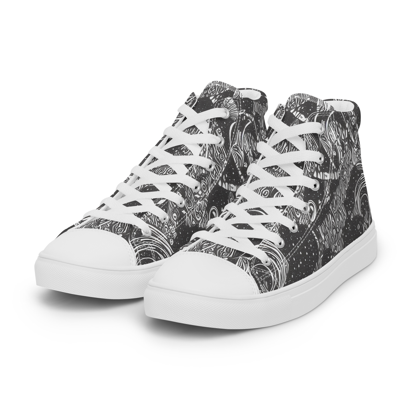 Women's High Top Canvas Shoes - Shadow Reverie