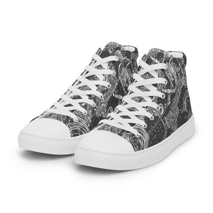 Women's High Top Canvas Shoes - Shadow Reverie