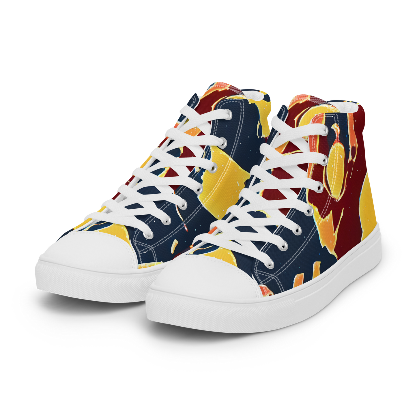 Women's High Top Canvas Shoes - Sunset Silhouette