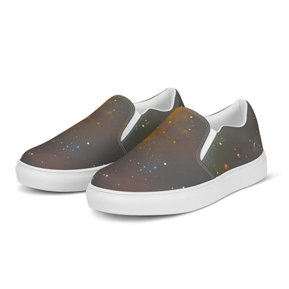 Women's Slip-On Canvas Shoes - Gilded Galaxies