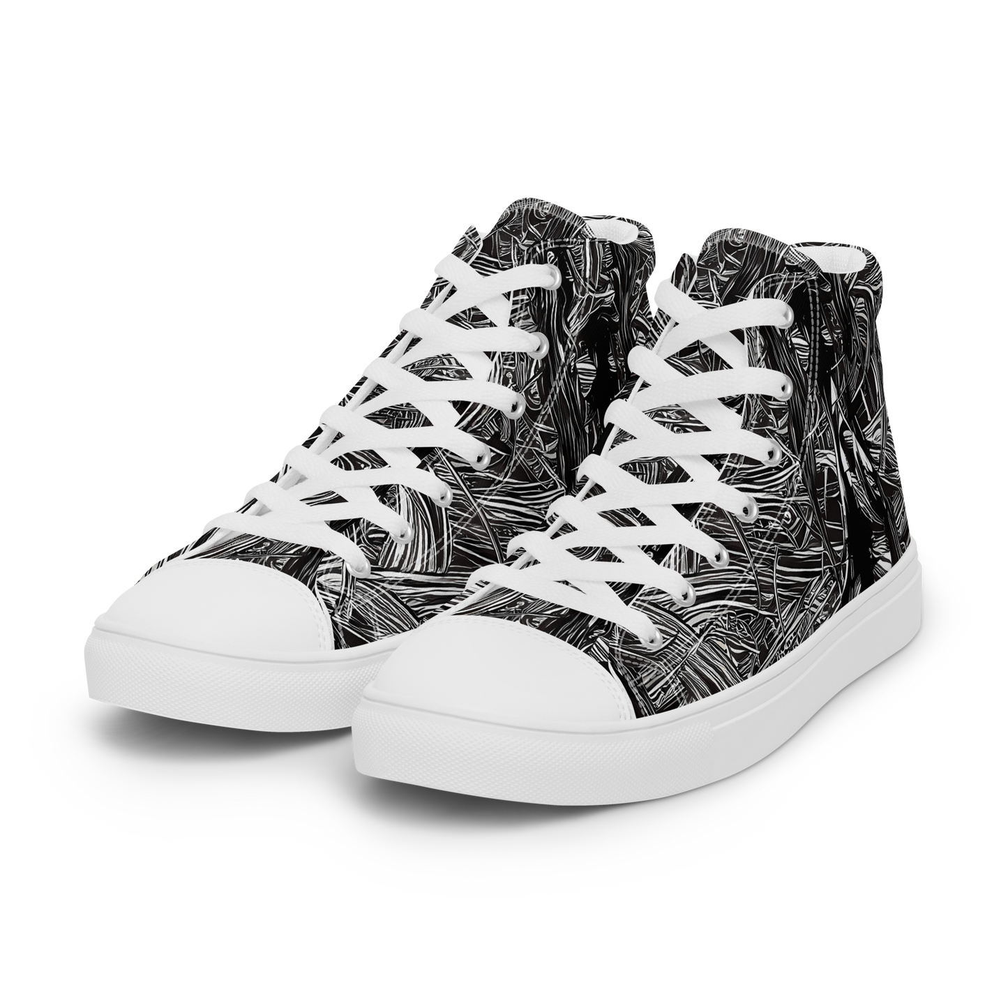 Women's High Top Canvas Shoes - Mesmeric Tangles