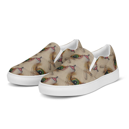 Women's Slip-On Canvas Shoes - Emerald Gaze