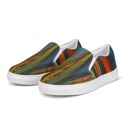 Men's Slip-On Canvas Shoes - Spectral Strands