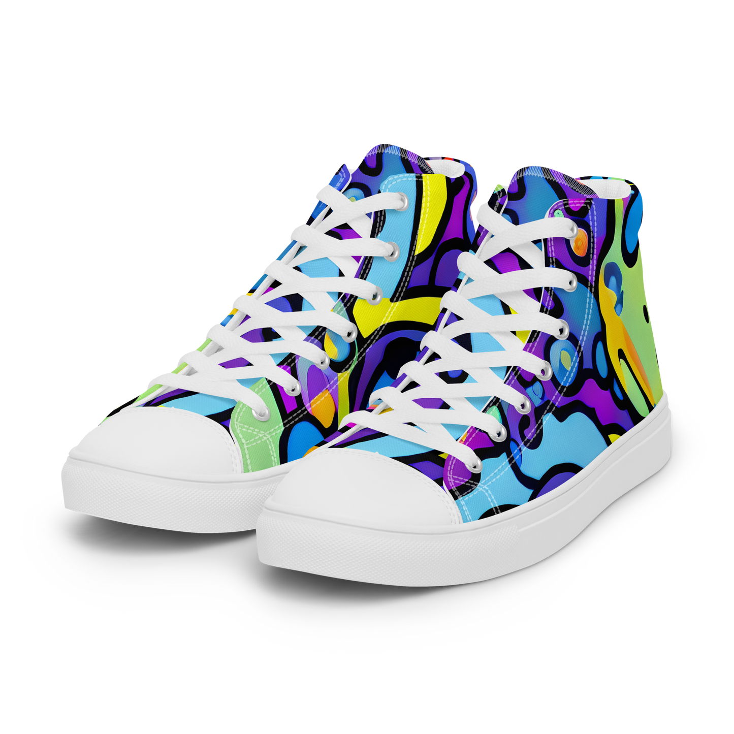 Women's High Top Canvas Shoes - Radiant Lagoon