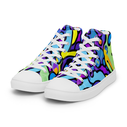 Women's High Top Canvas Shoes - Radiant Lagoon