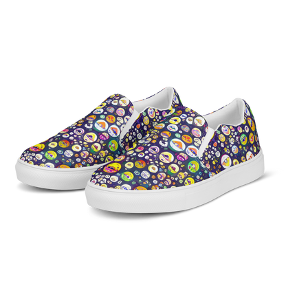 Men's Slip-On Canvas Shoes - Whimsical Eyescape