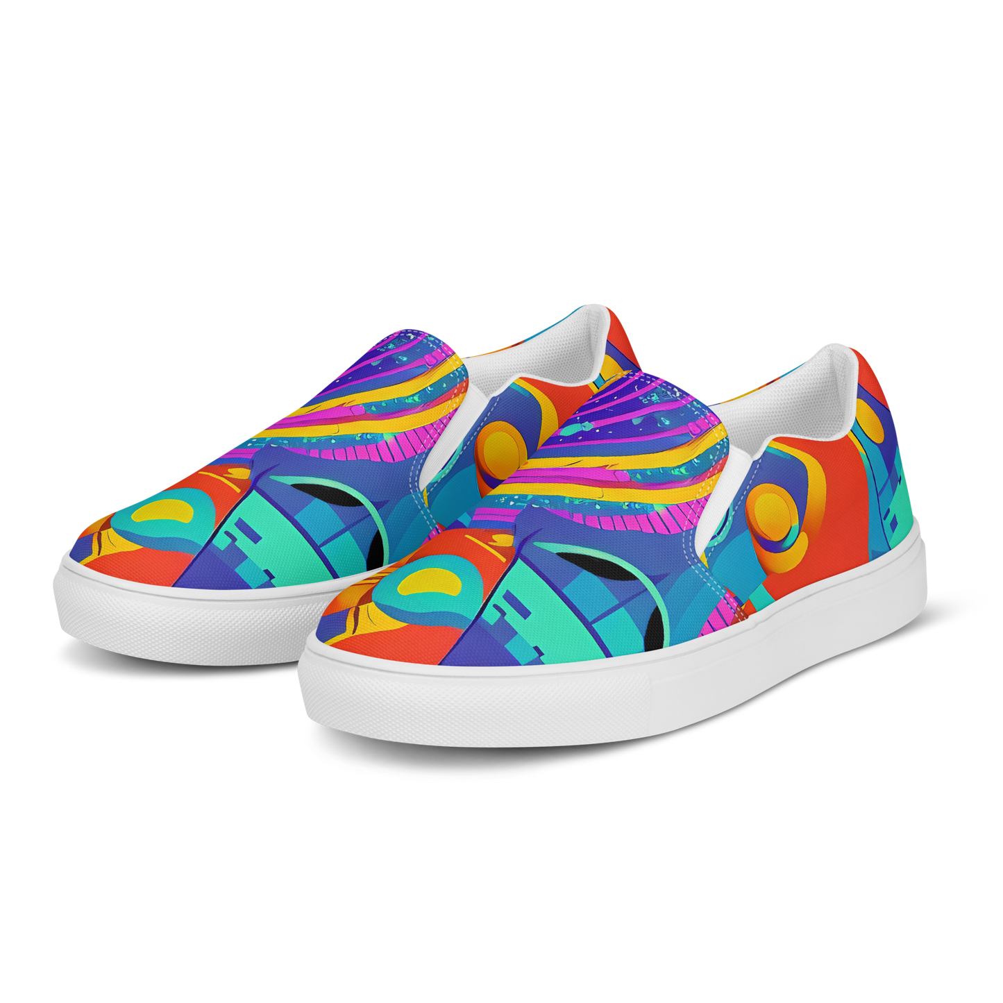 Men's Slip-On Canvas Shoes - Blast of Color