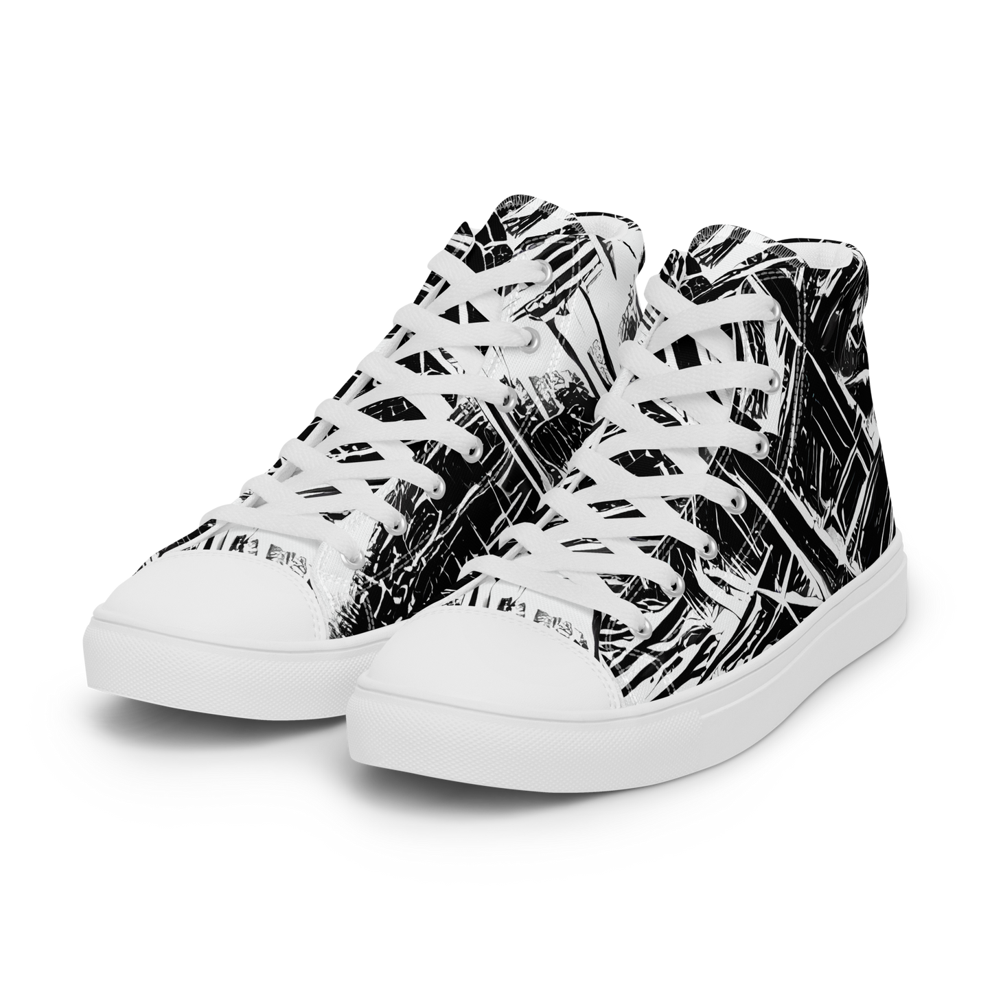 Men's High Top Canvas Shoes - Ferriss Fractals