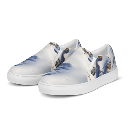 Women's Slip-On Canvas Shoes - Snowlit Peaks