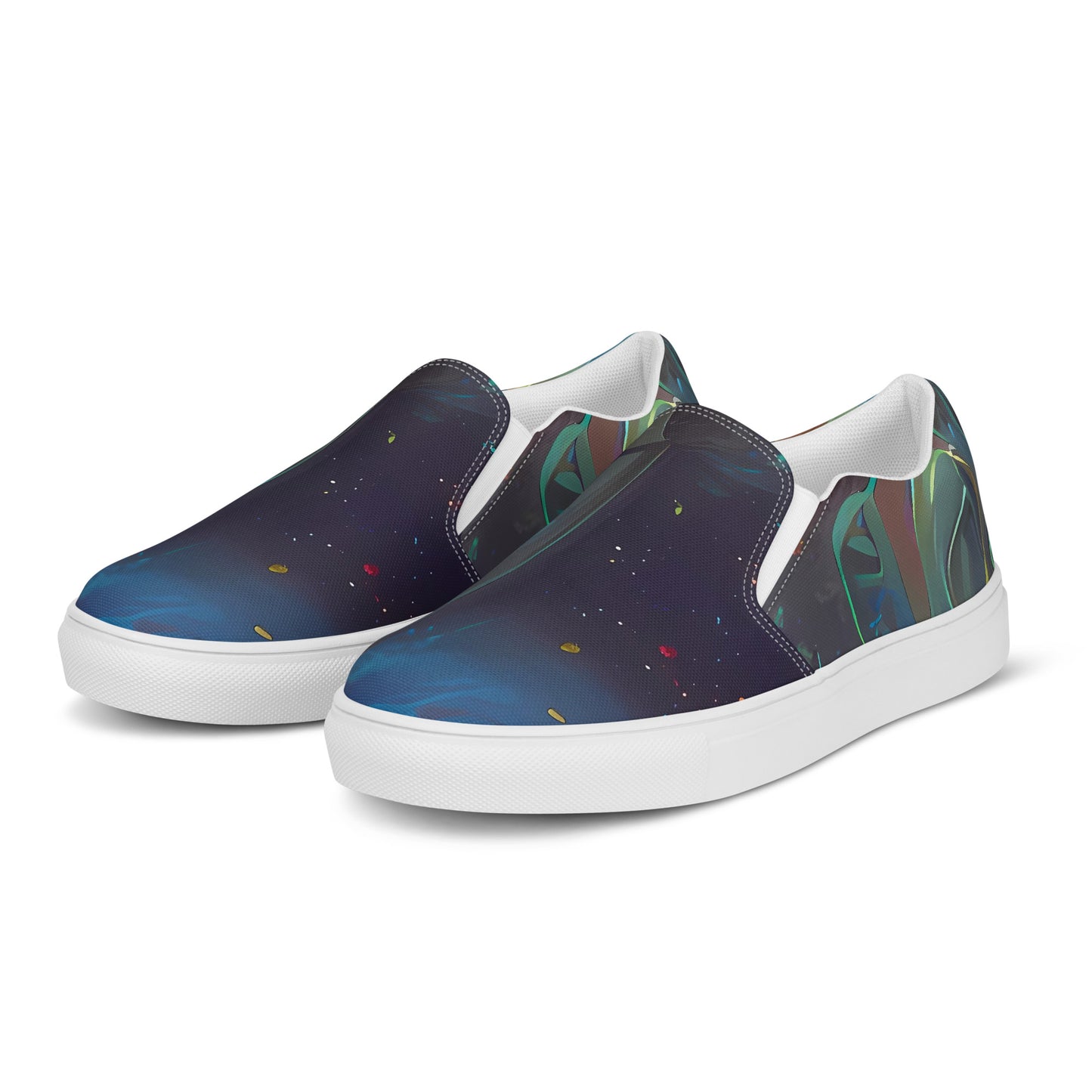 Women's Slip-On Canvas Shoes - Spectral Vortex