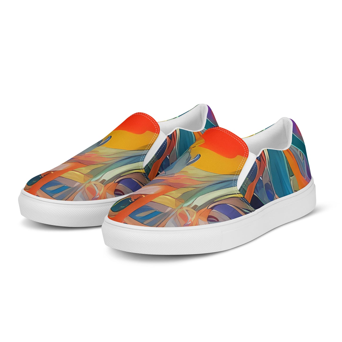 Men's Slip-On Canvas Shoes - Vivid Tangle