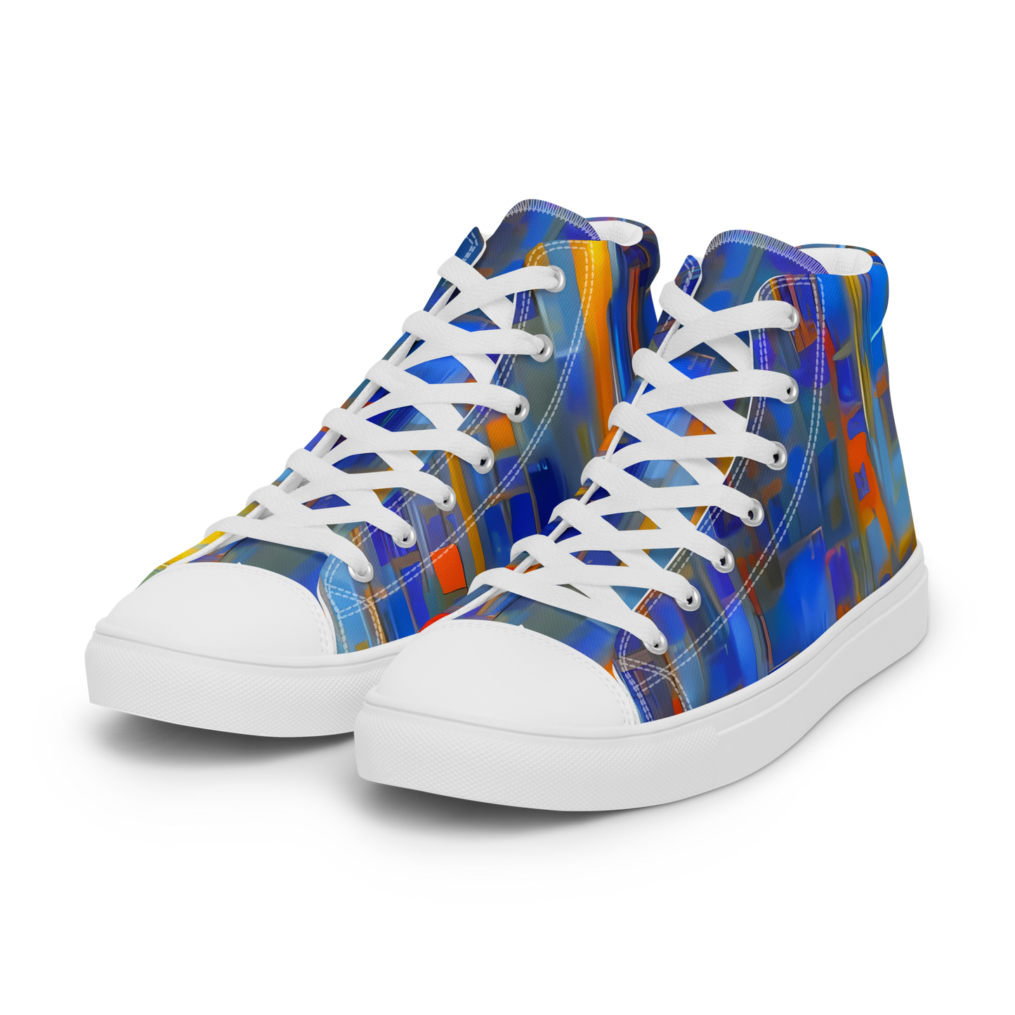 Men's High Top Canvas Shoes - Neoplastique Flow