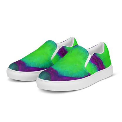 Women's Slip-On Canvas Shoes - Acid Raindrops