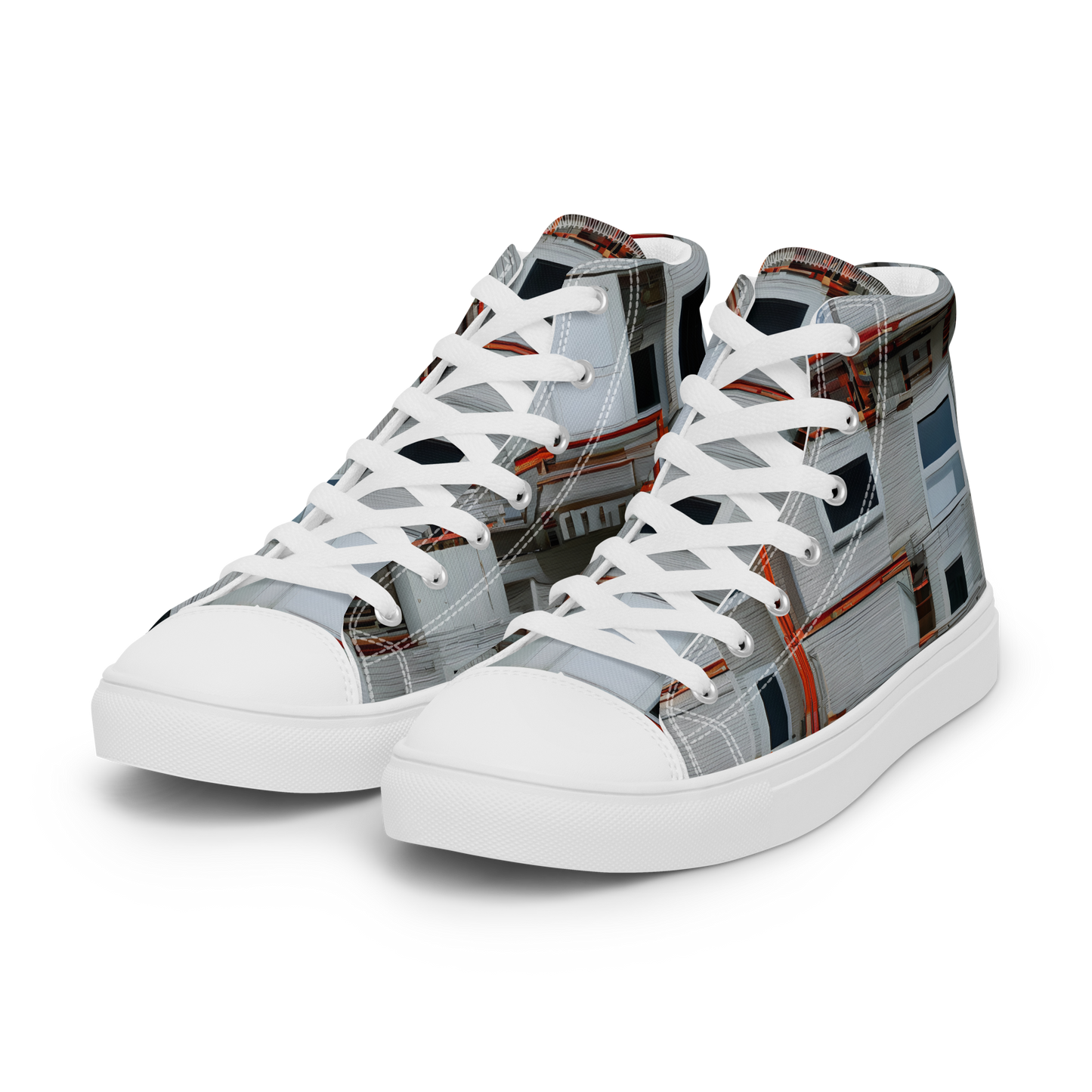 Women's High Top Canvas Shoes - Industrial Reverie
