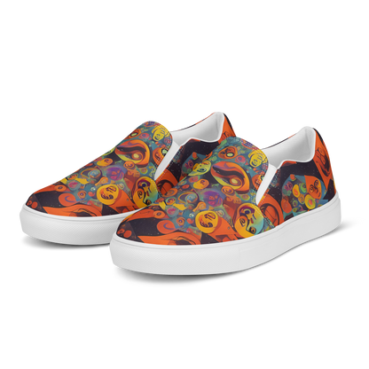 Women's Slip-On Canvas Shoes - Galactic Faces